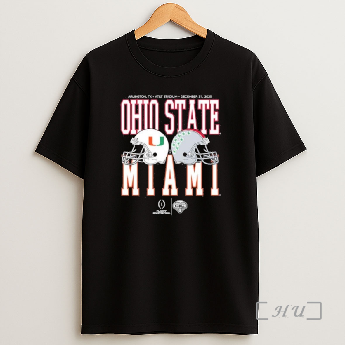 Officials Cotton Bowl Classic 2025 Miami Vs Ohio State Helmet Matchup Shirt Sweatshirt Tee