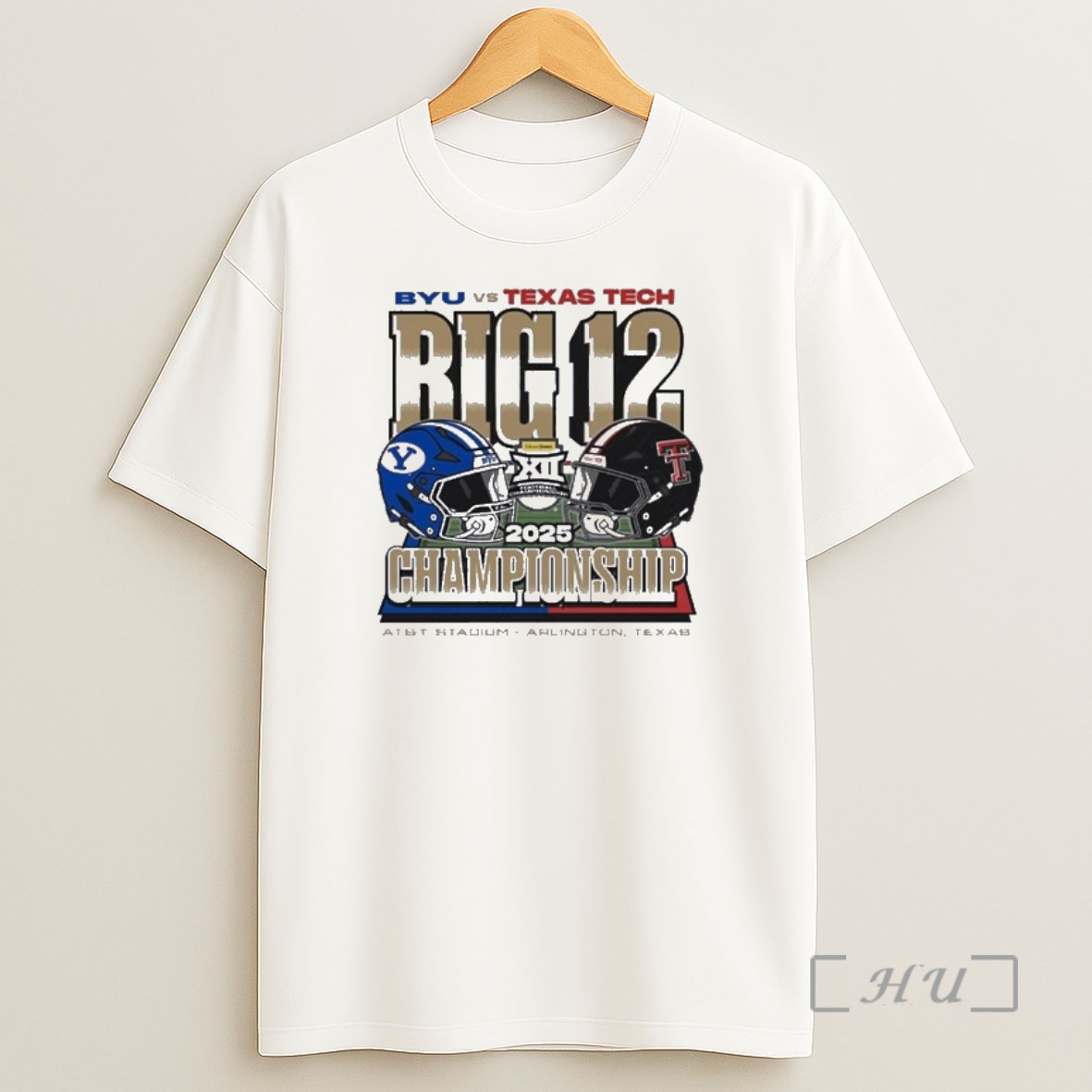 Officials Cougars Vs Red Raiders 2025 Big 12 Football Championship Helmet Premium Shirt Sweatshirt Tee