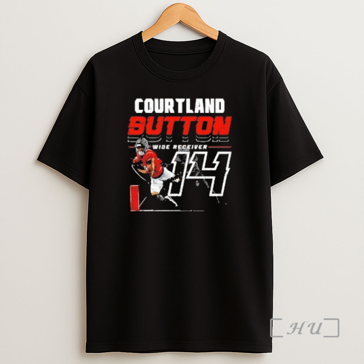 Officials Courtland Sutton Player Name Denver Broncos Football Signature Shirt Sweatshirt Tee