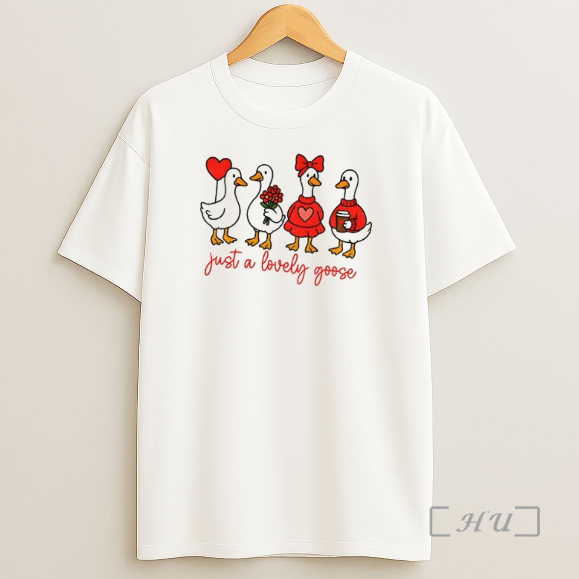 Officials Cute Lovely Goose Coquette Valentine Just A Lovely Goose Shirt Sweatshirt Tee