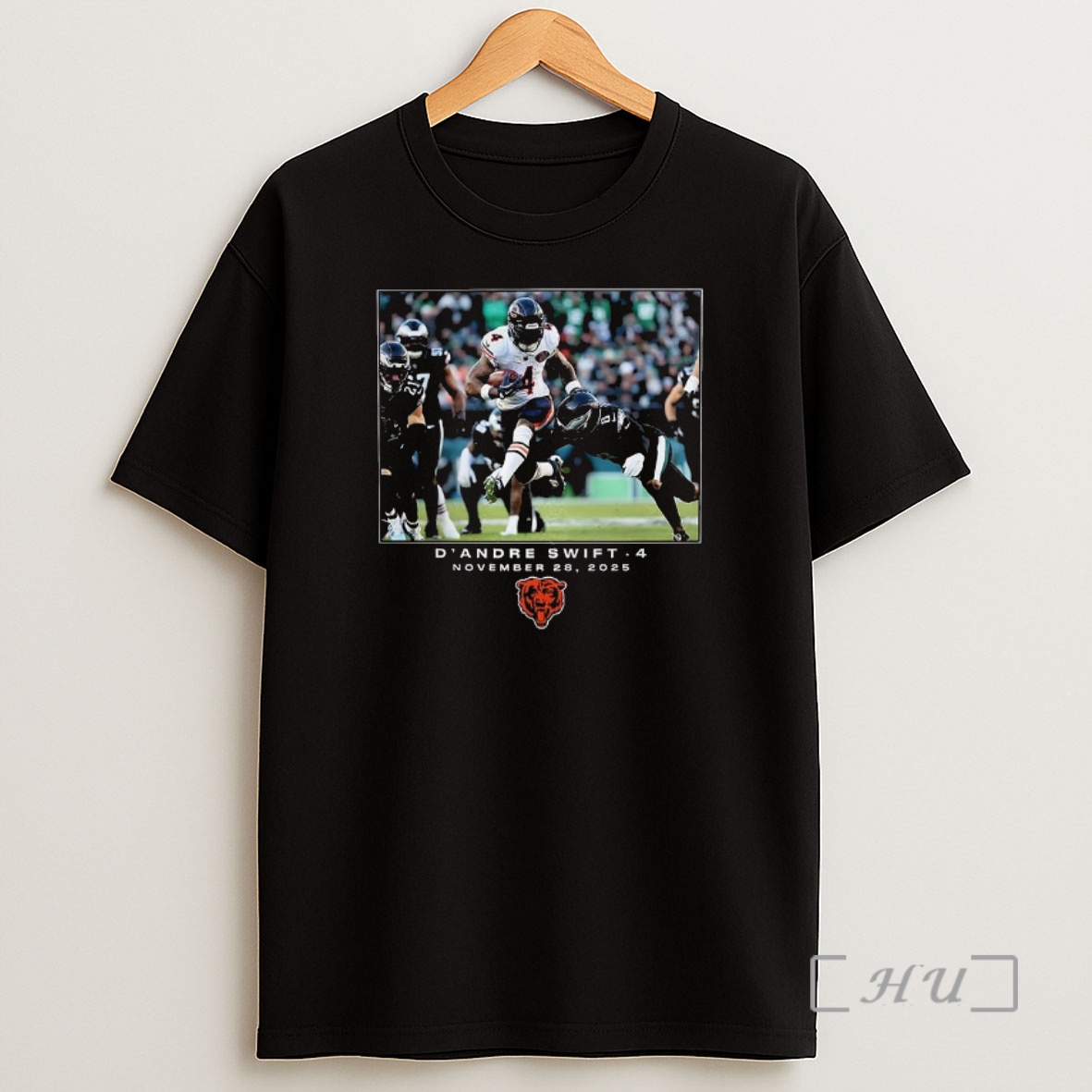 Officials Dandre Swift Number 4 Chicago Bears Nfl Week 13 2025 Moment Premium Shirt Sweatshirt Tee