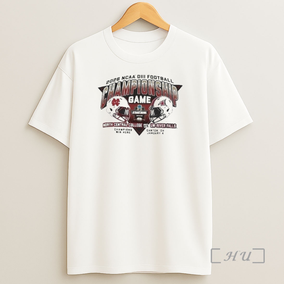 Officials Diii Football Championship North Central College Vs Uw River Falls Shirt Sweatshirt Tee