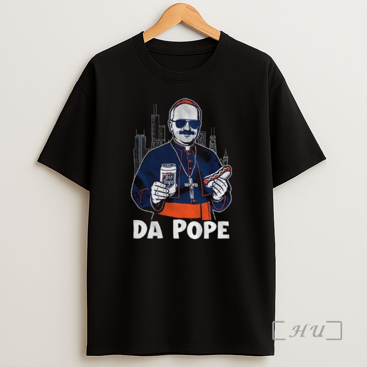 Officials Da Pope Pope Leo Xiv Holding Hot Dog Chicago Bears Nfl Football Premium Shirt Sweatshirt Tee