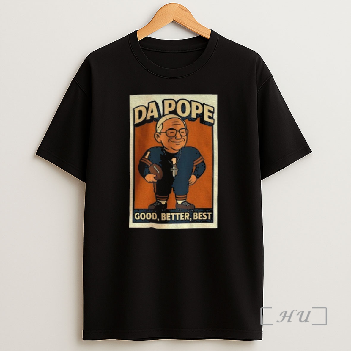 Officials Da Pope Cartoon Chicago Bears Football Nfl Good Better Best Game Day Premium Shirt Sweatshirt Tee