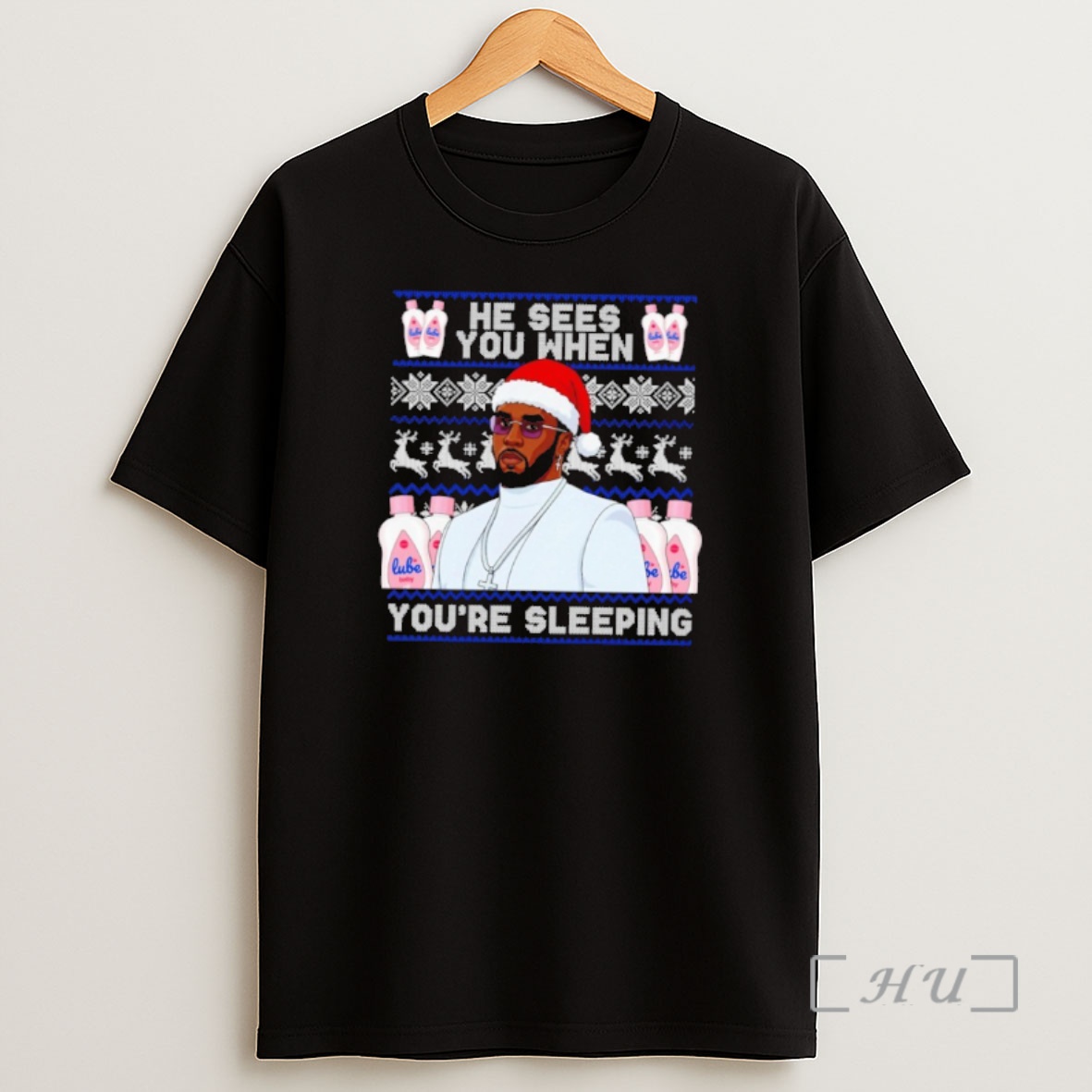 Officials Daddy He Sees You When Youre Sleeping Ugly Christmas Sweat Shirt Sweatshirt Tee