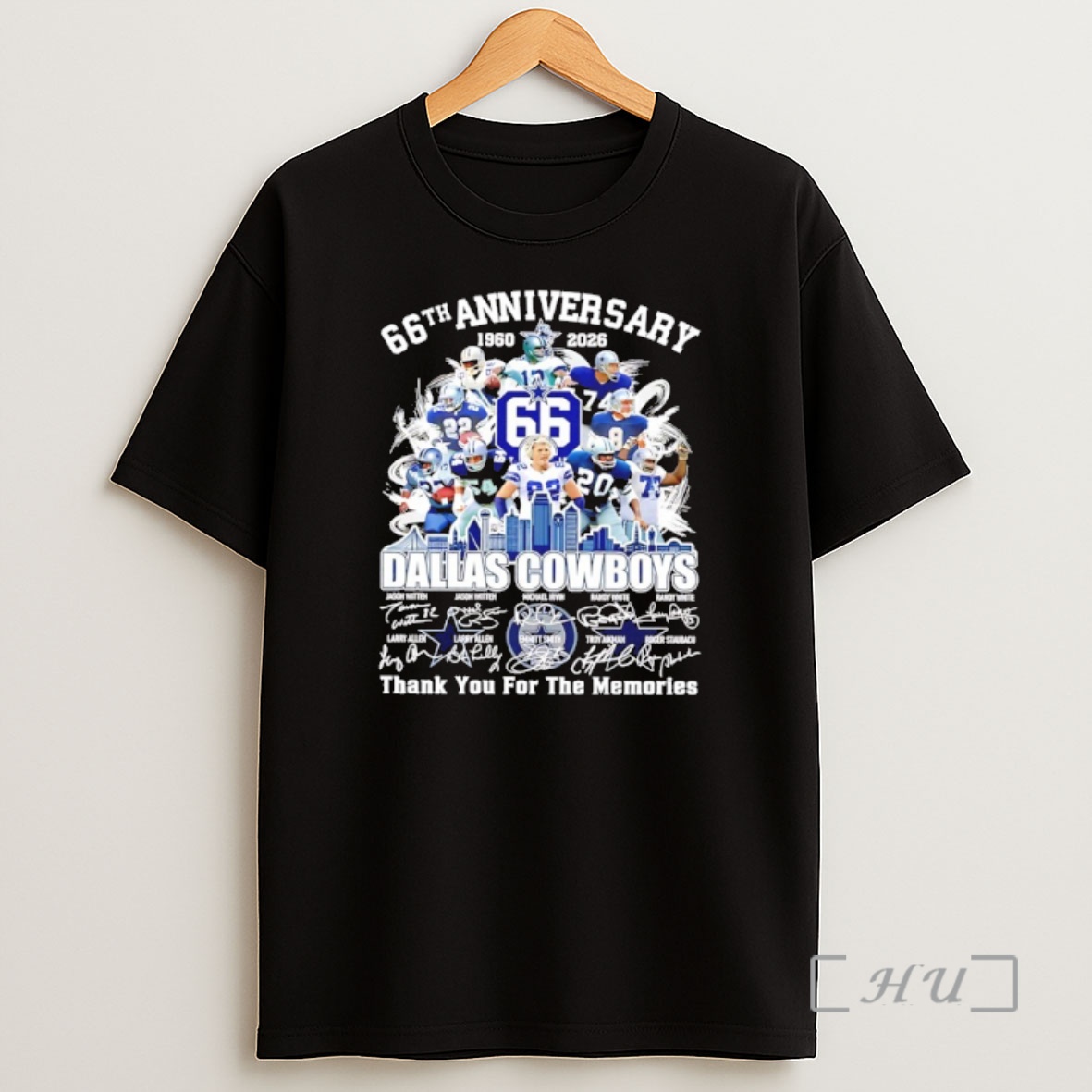 Officials Dallas Cowboys 66th Anniversary 1960 2026 Thank You For The Memories Signatures Shirt Sweatshirt Tee