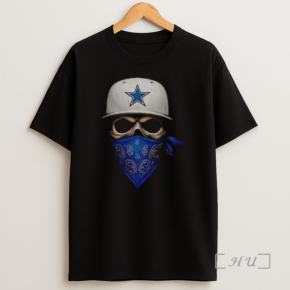 Officials Dallas Cowboys Skull Wearing Bandana Mask Nfl Shirt Sweatshirt Tee
