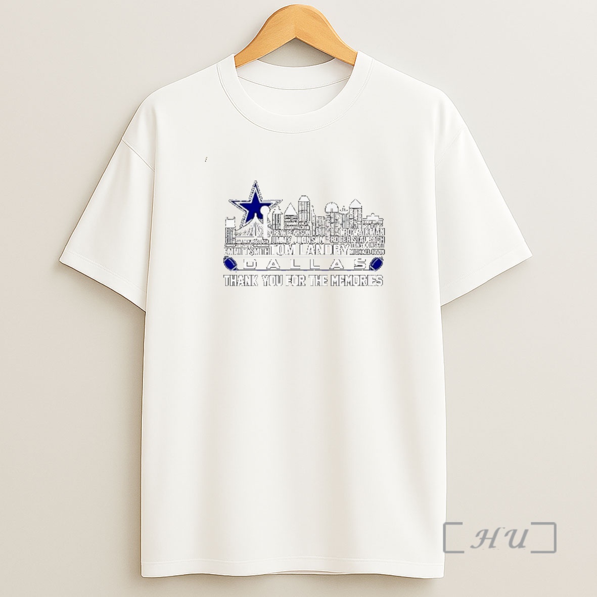 Officials Dallas Cowboys Players Names Skyline City Thank You For The Memories Ornaments Shirt Sweatshirt Tee