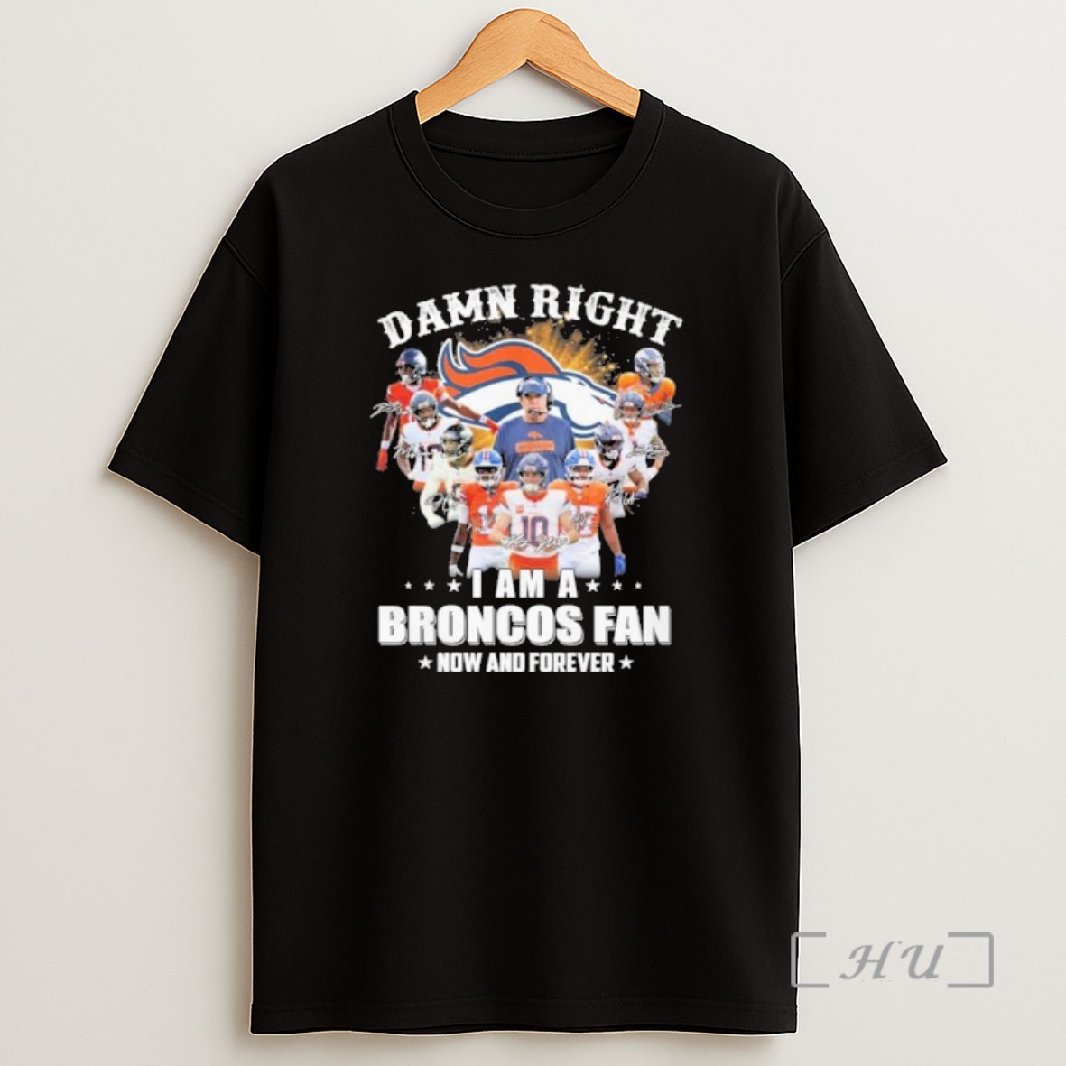 Officials Damn Right I Am A Denver Broncos 2025 Playoffs Fan Now And Forever Shirt Sweatshirt Tee
