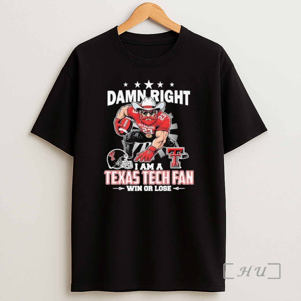 Officials Damn Right I Am A Texas Tech Red Raiders Fan Win Or Lose Mascot Shirt Sweatshirt Tee