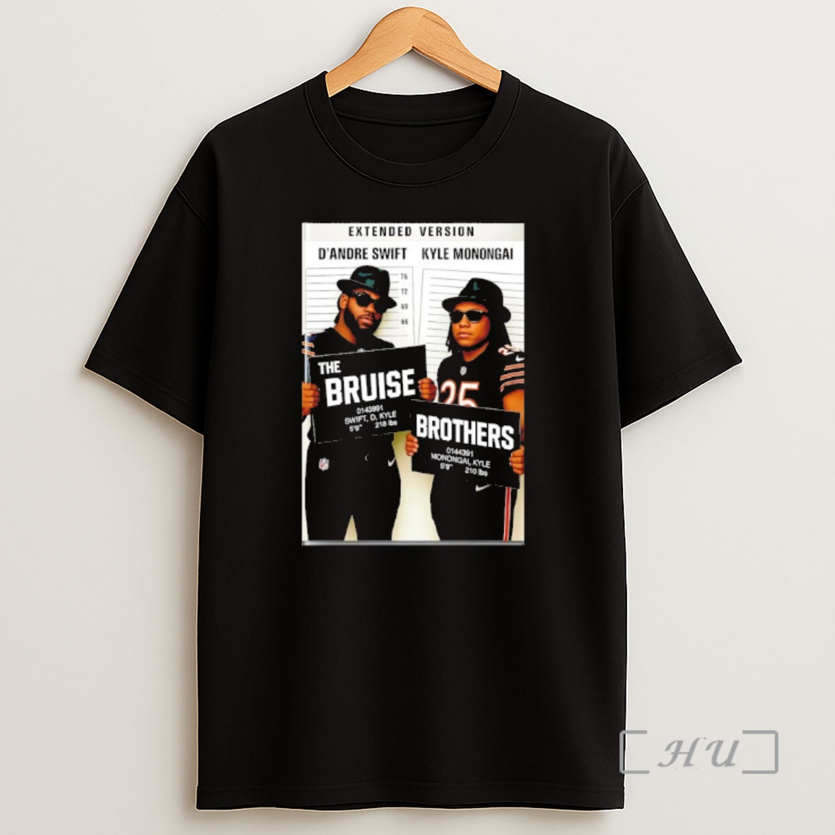 Officials Dandre Swift And Kyle Monangai Da Bears Mugshot Premium Shirt Sweatshirt Tee