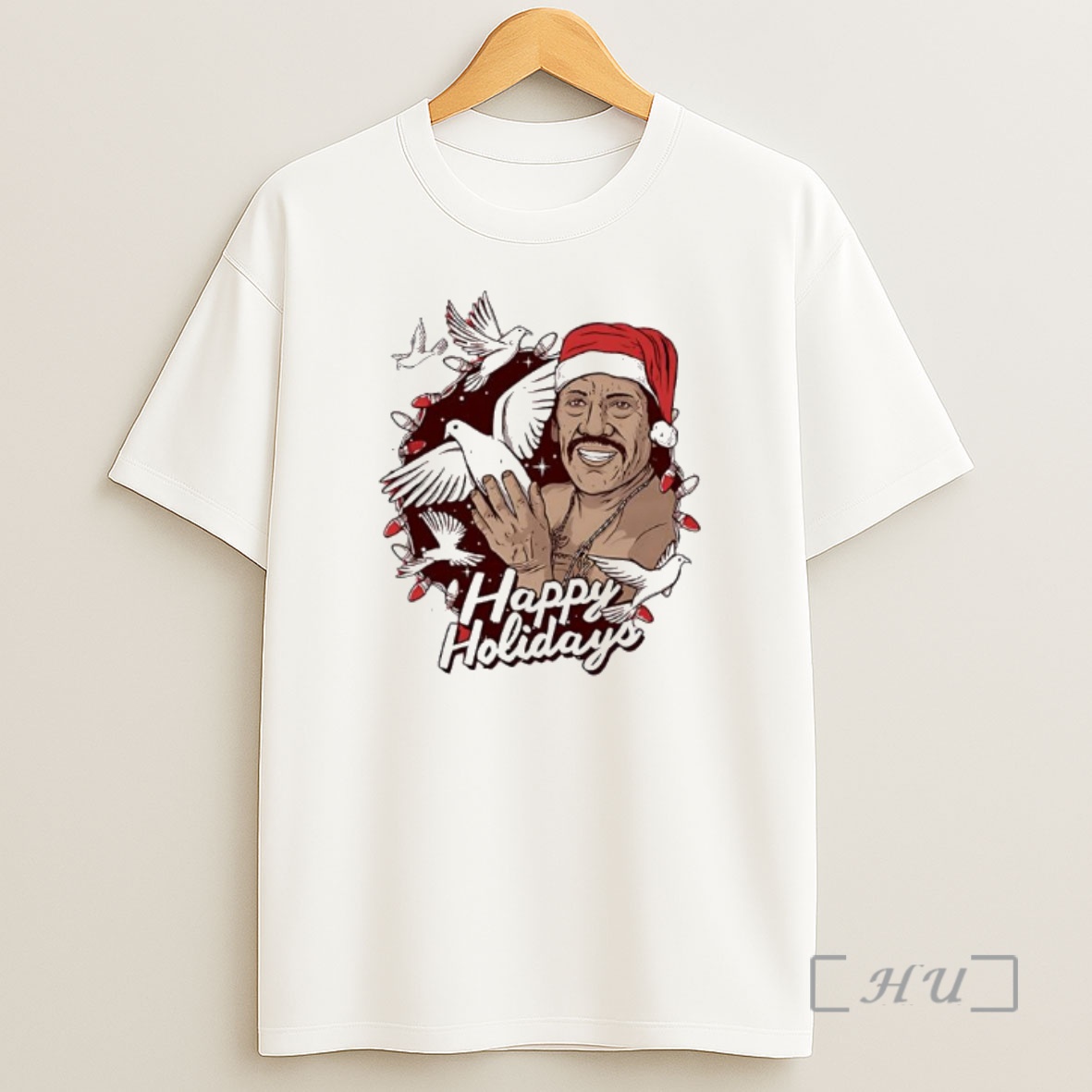 Officials Danny Trejo Happy Holidays Santa Hat Premium Shirt Sweatshirt Tee