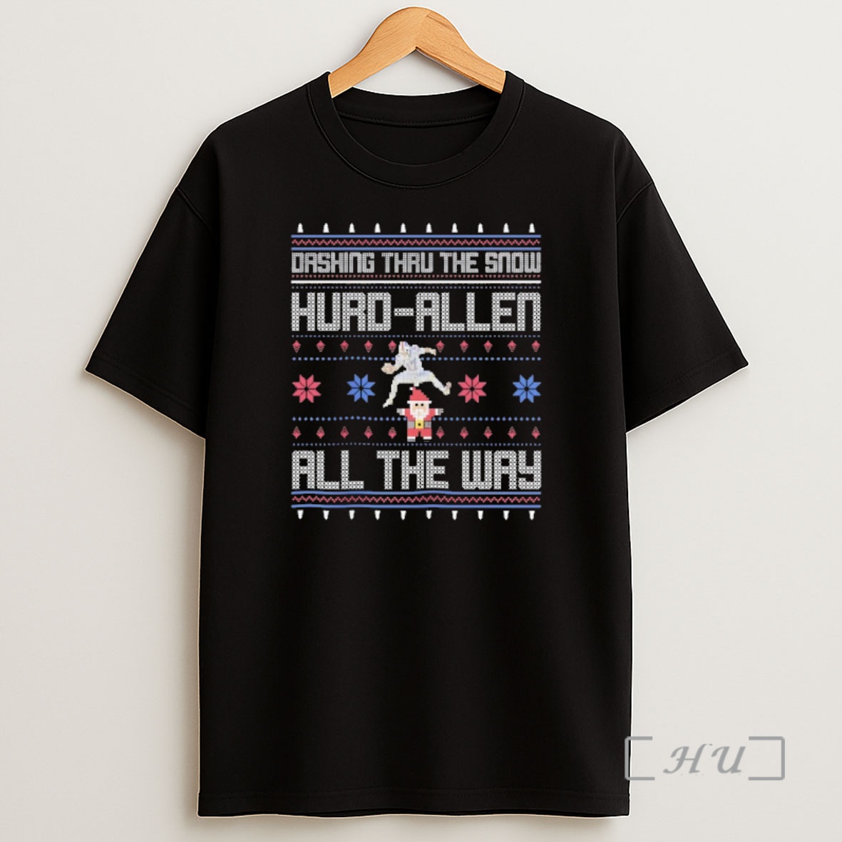 Officials Dashing Thru The Snow Hurd Allen All The Way Ugly Christmas Premium Shirt Sweatshirt Tee