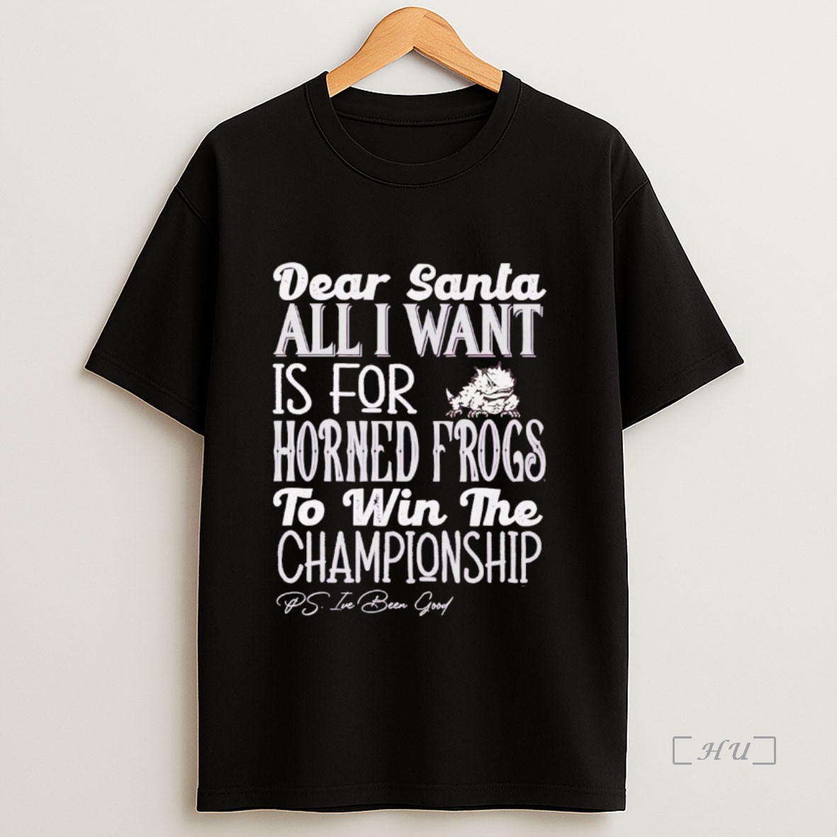 Officials Dead Santa All I Want Is For The Tcu Horned Frogs To Win The Championship Premium Shirt Sweatshirt Tee