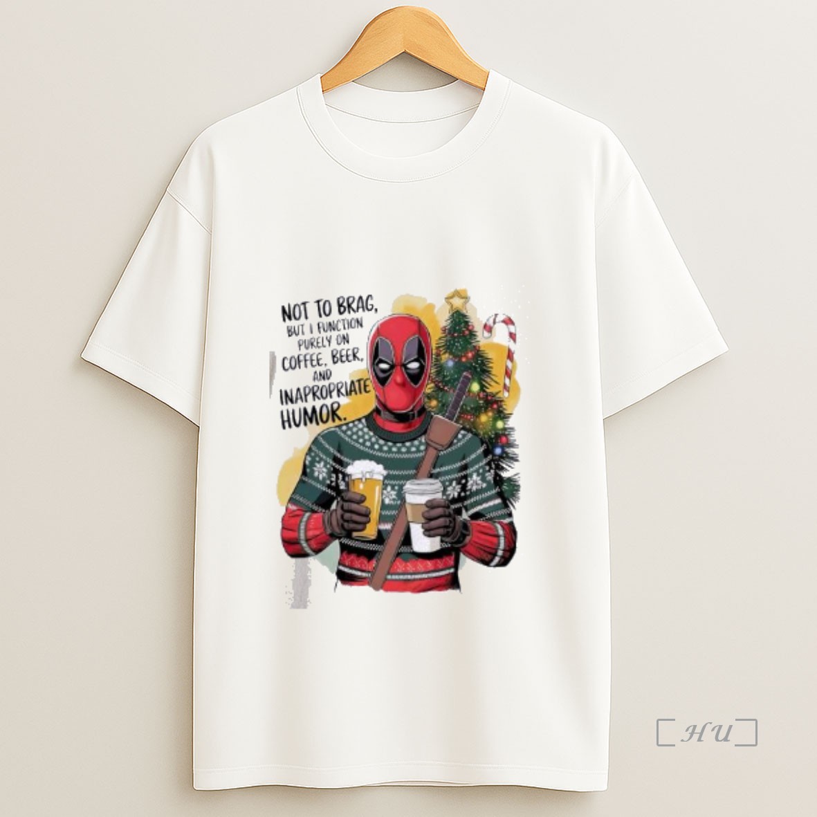 Officials Deadpool Not To Brag But I Function Purely On Coffee Beer And Inappropriate Humor Premium Shirt Sweatshirt Tee