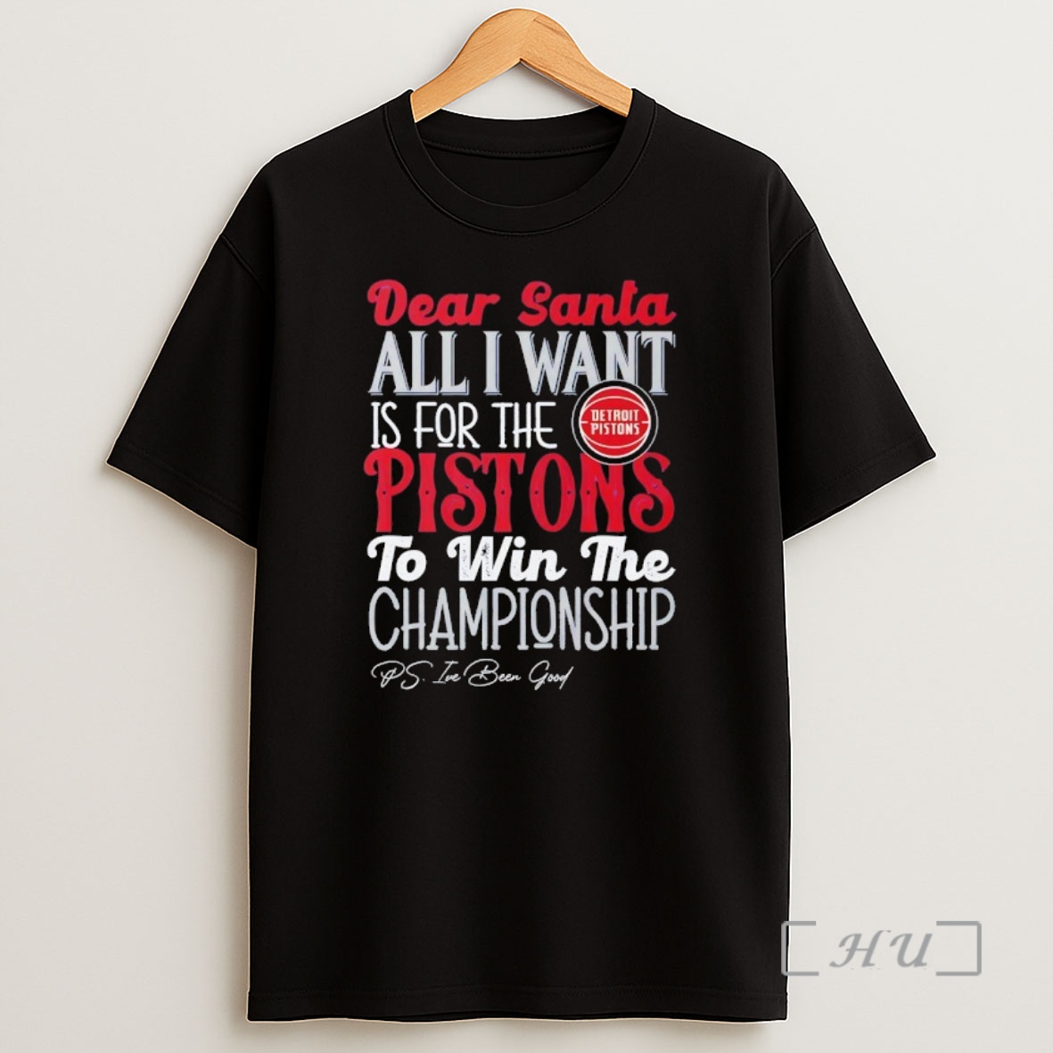 Officials Dear Santa All I Want Is For The Detroit Pistons To Win The Championship Shirt Sweatshirt Tee