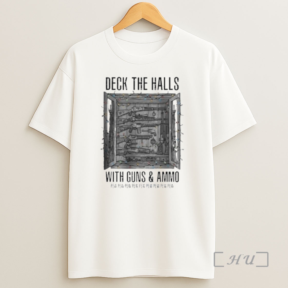 Officials Deck The Halls With Guns And Ammo Pew Pew Pew Pew Pew Shirt Sweatshirt Tee