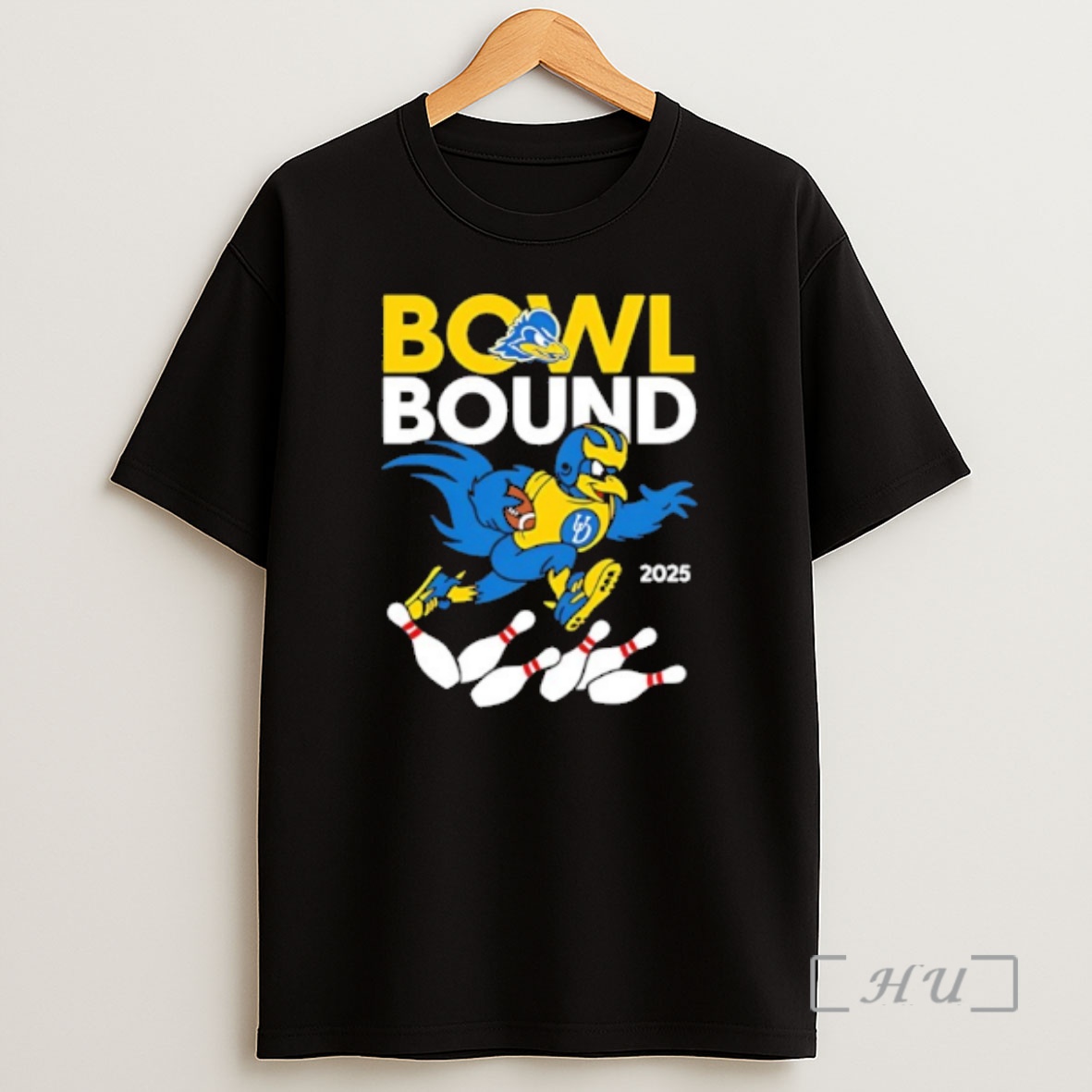 Officials Delaware Blue 2025 Bowl Bound Mascot Bowling Premium Shirt Sweatshirt Tee