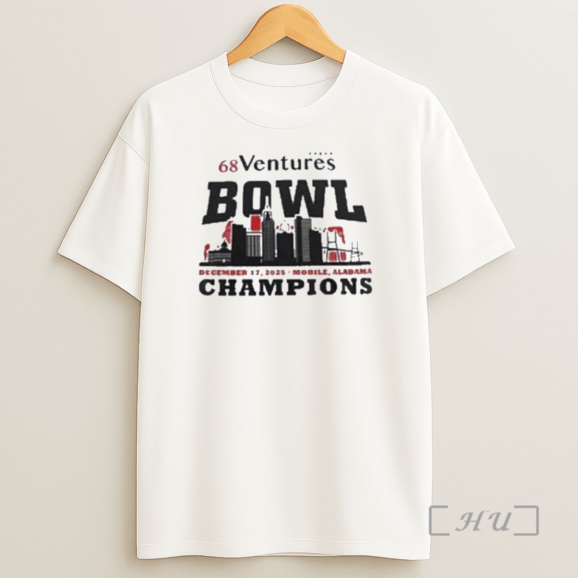 Officials Delaware Blue Hens 68 Ventures Bowl Champions Skyline Shirt Sweatshirt Tee