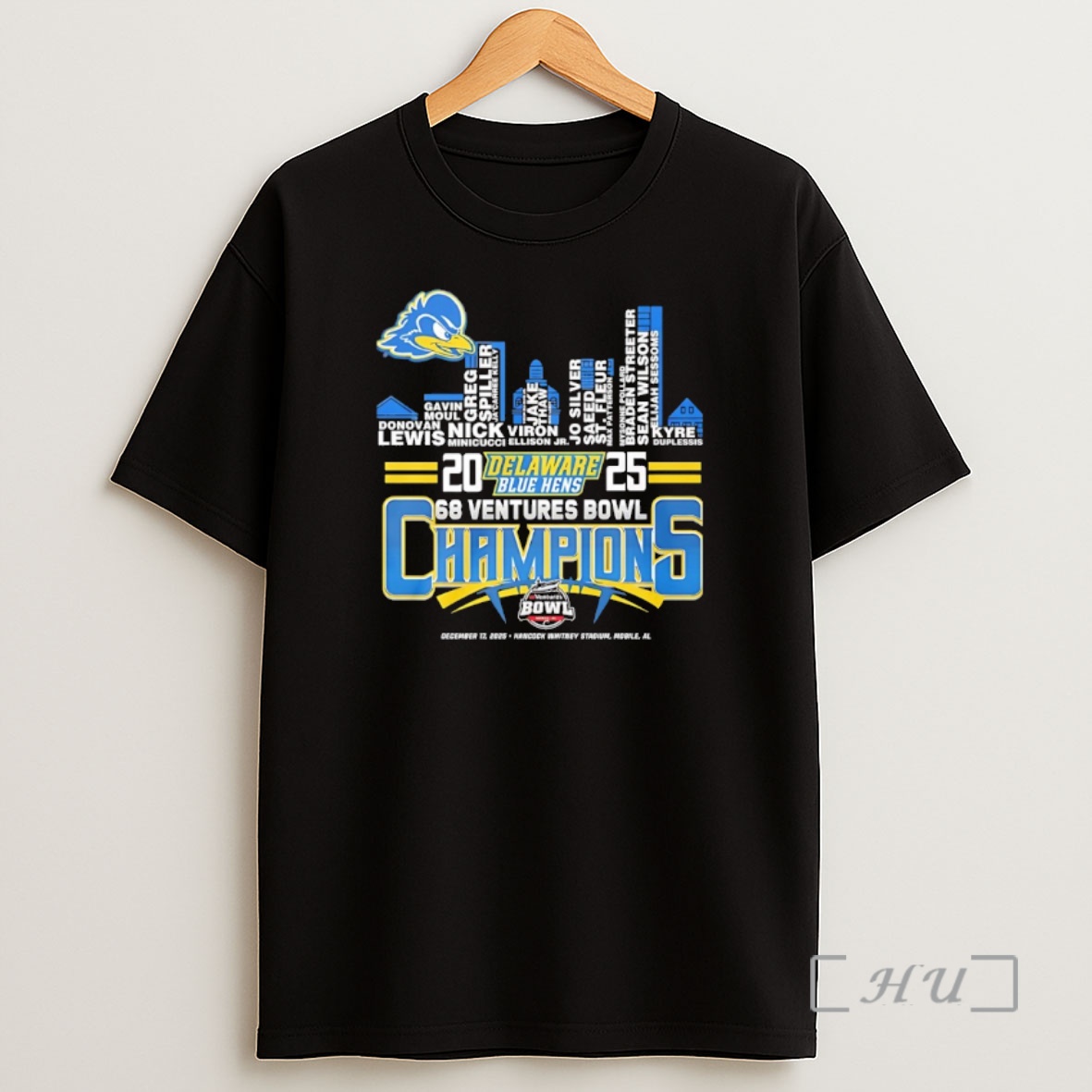 Officials Delaware Fightin Blue Hens Champions Name Players Skyline City Shirt Sweatshirt Tee