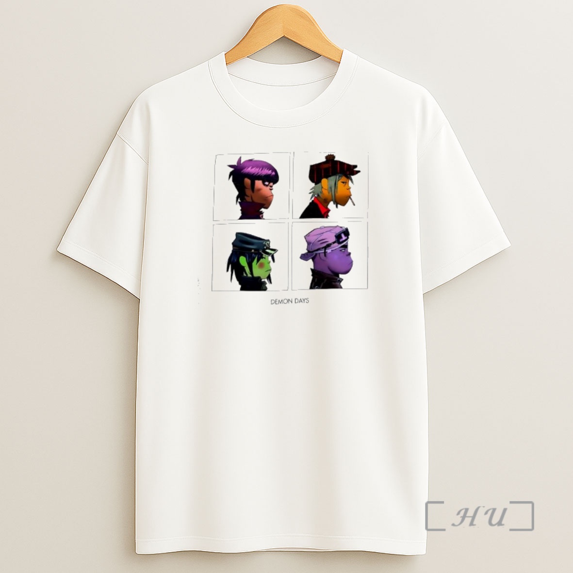 Officials Demon Days Gorillaz Band Four Animated Members Graphic Shirt Sweatshirt Tee