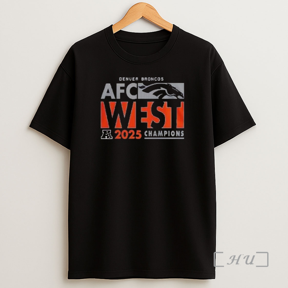 Officials Denver Broncos 2025 Afc West Division Champions Locker Room Two Sided 3d Shirt Sweatshirt Tee 1
