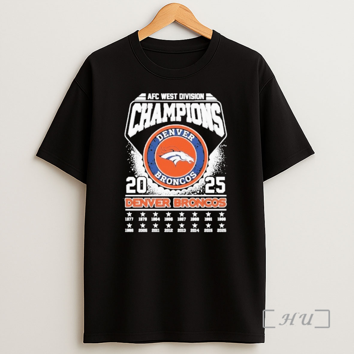 Officials Denver Broncos 2025 Afc West Division Champions Skyline Shirt Sweatshirt Tee