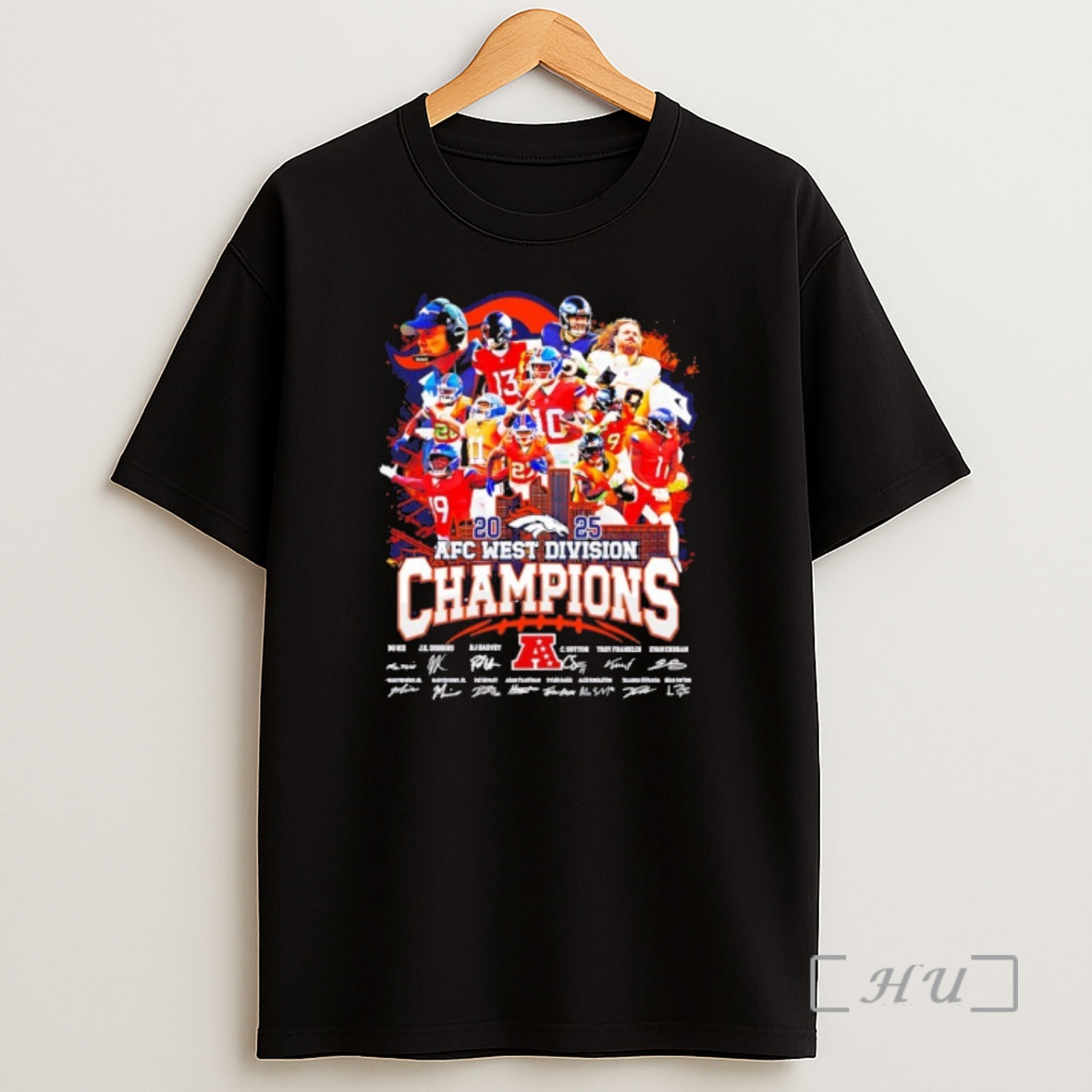 Officials Denver Broncos 2025 Afc West Division Champions All Player Shirt Sweatshirt Tee