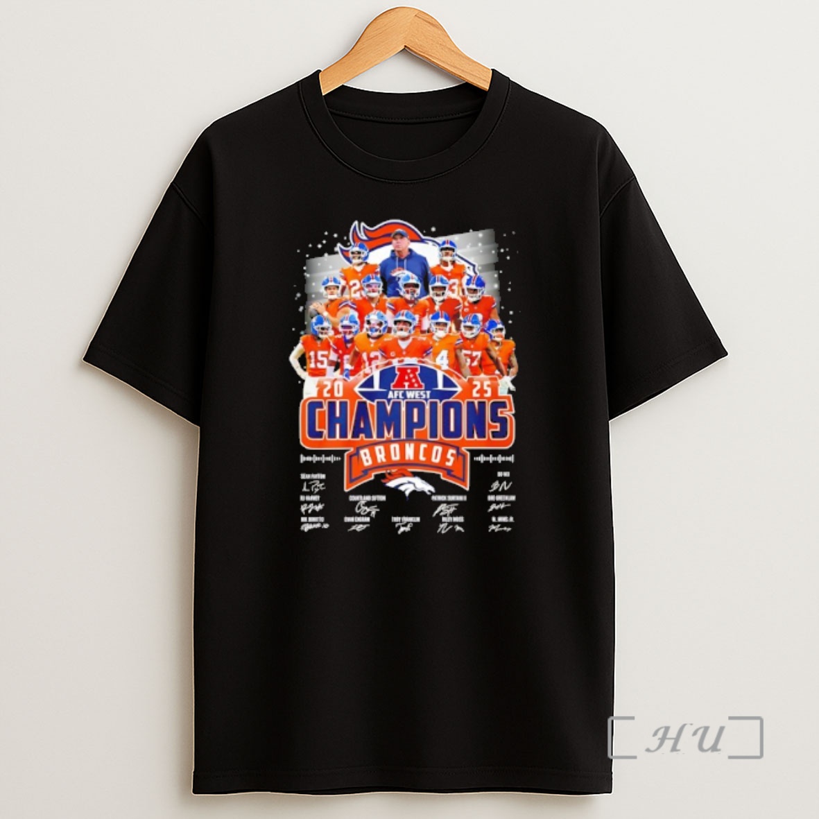 Officials Denver Broncos 2025 Afc West Division Champions All Team Graphic Shirt Sweatshirt Tee