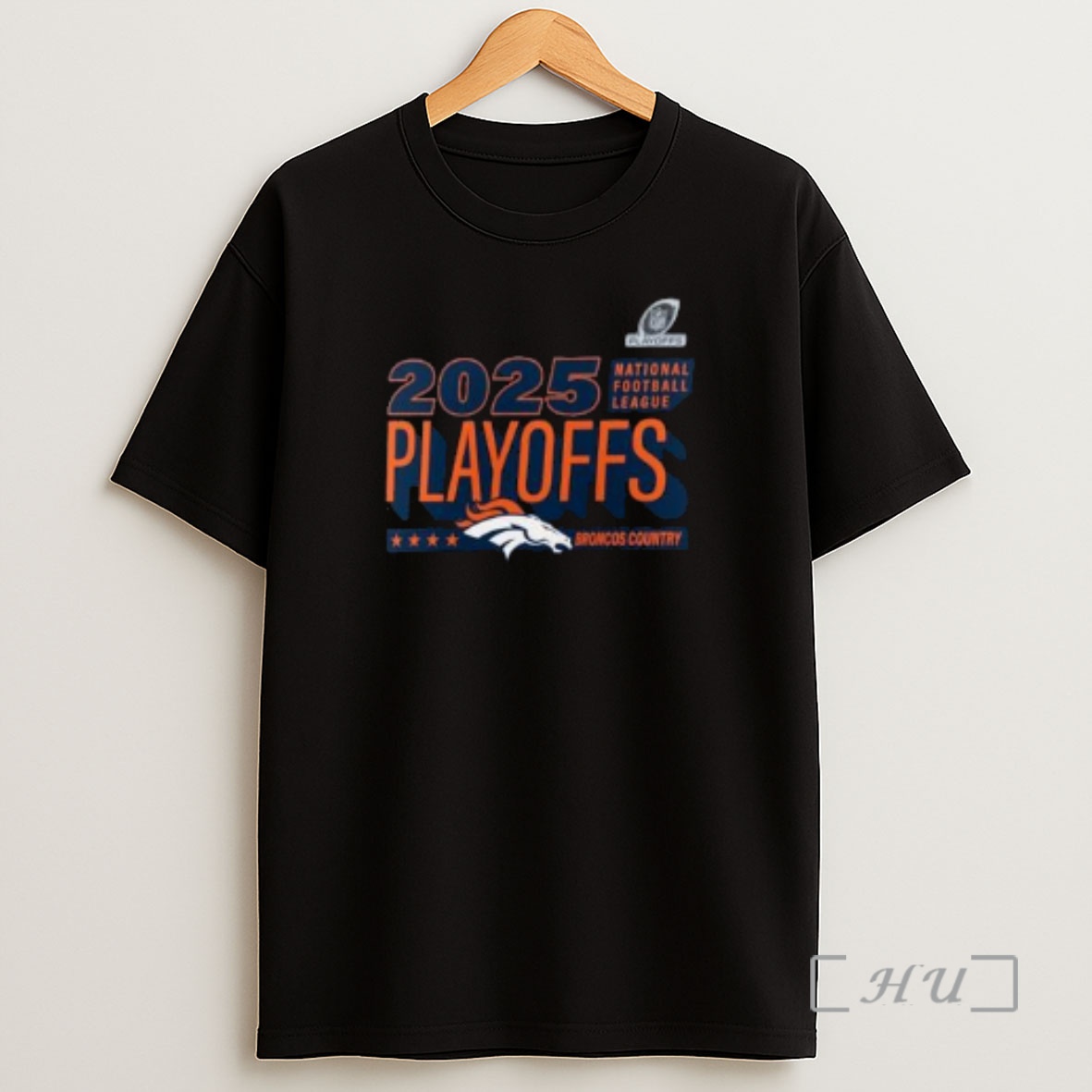 Officials Denver Broncos 2025 Nfl Playoffs Ready Circle Black Shirt Sweatshirt Tee