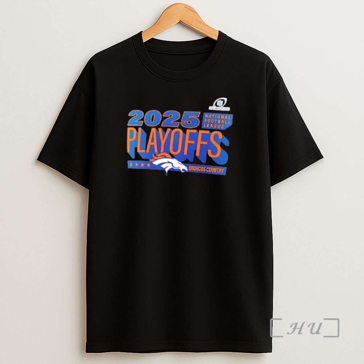 Officials Denver Broncos Football 2025 Nfl Playoff Mascot 2 Sided Shirt Sweatshirt Tee