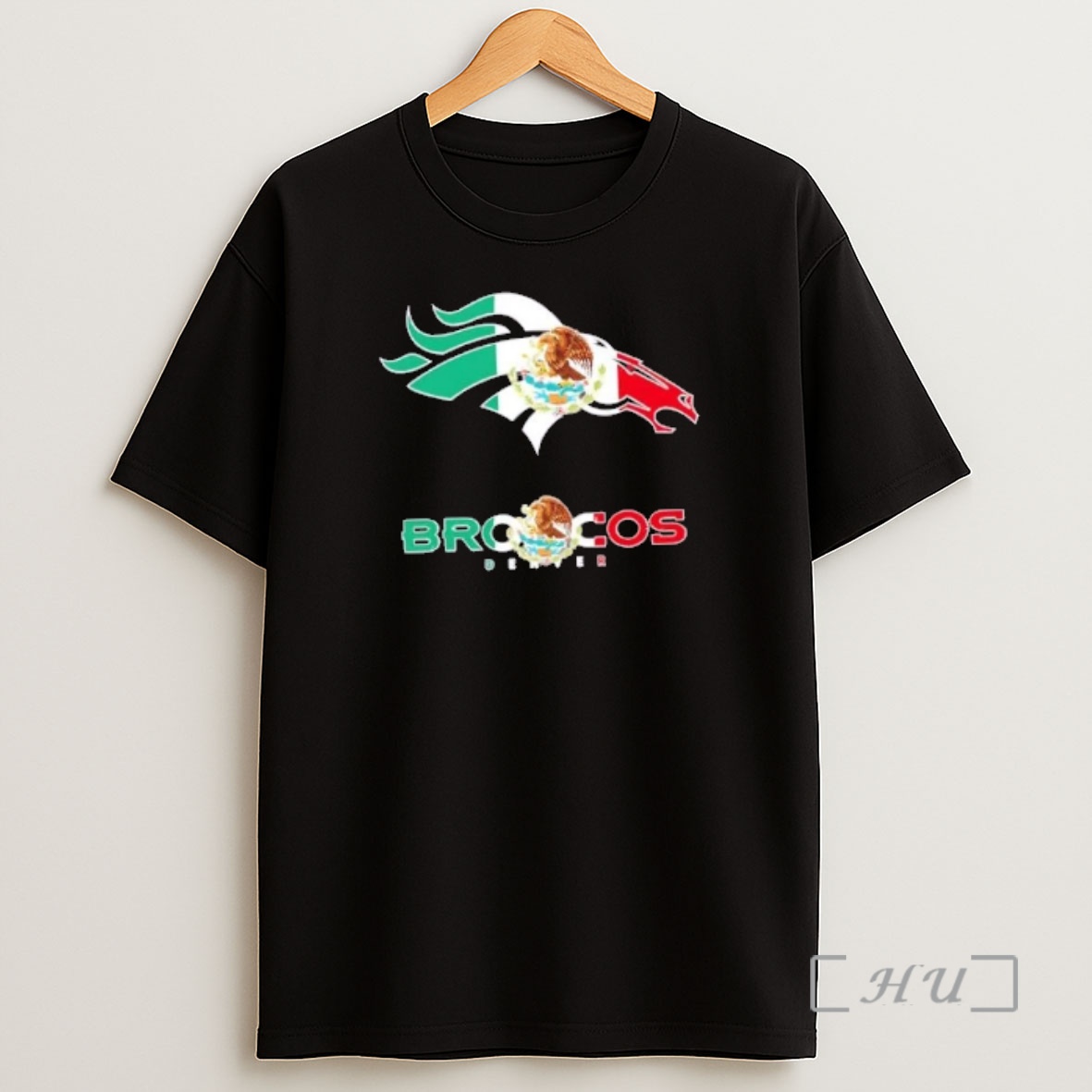 Officials Denver Broncos Football X Mexican Flag Logo Premium Shirt Sweatshirt Tee