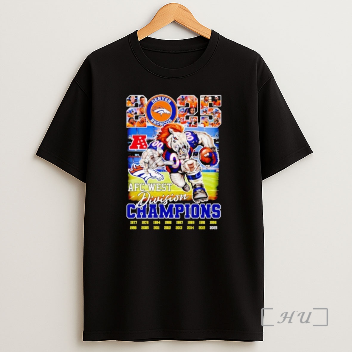Officials Denver Broncos Nfl 2025 Afc West Division Champions Shirt Sweatshirt Tee