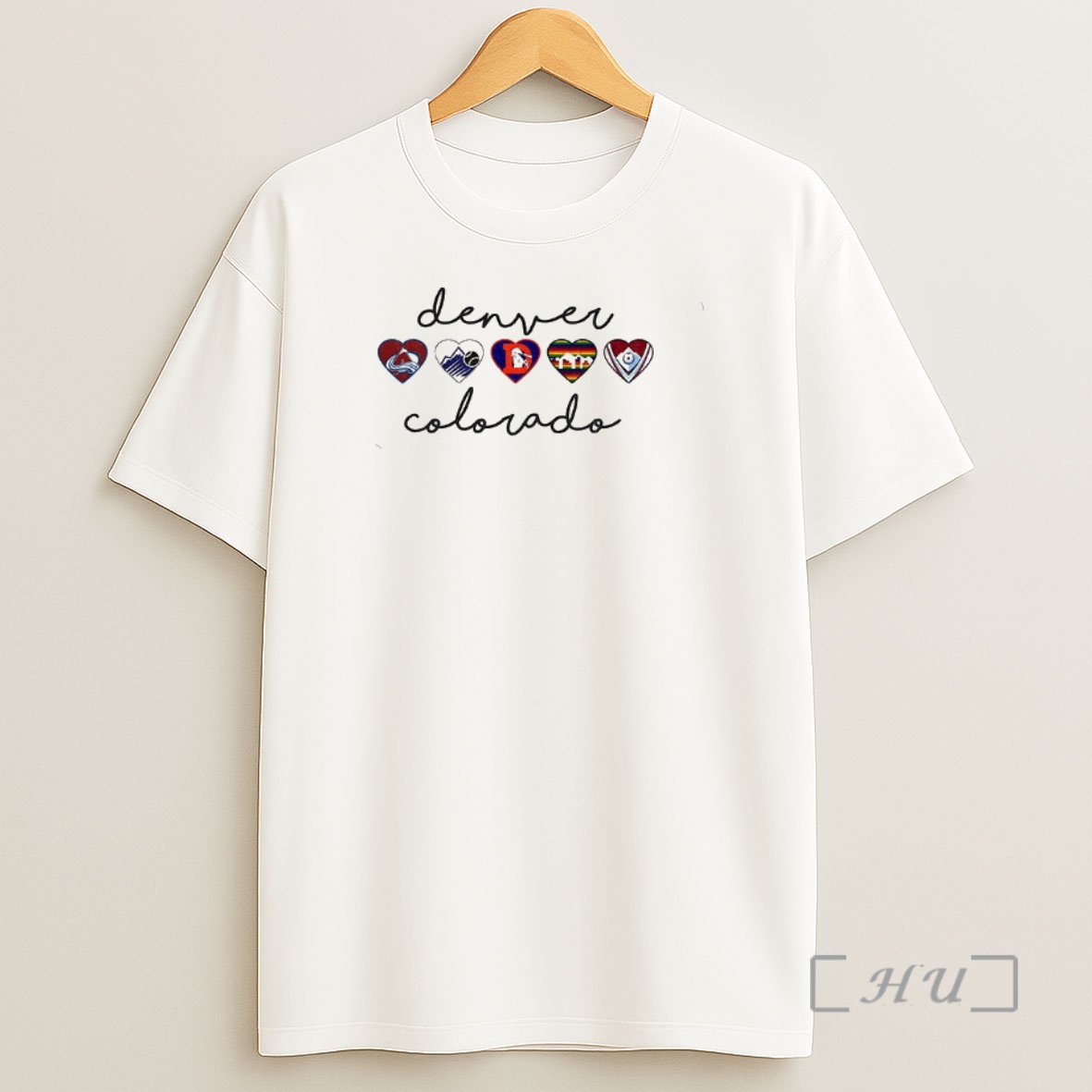 Officials Denver Colorado Hearts Sports Teams Avalanche Broncos Rockies Rapids Nuggets Premium Shirt Sweatshirt Tee