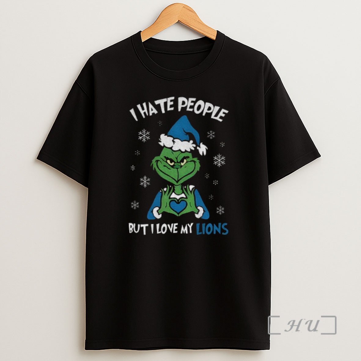 Officials Detroit Lions Christmas Grinch I Hate People But I Love My Lions Premium Shirt Sweatshirt Tee