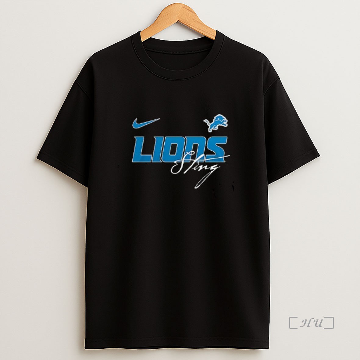 Officials Detroit Lions X Sting Go Lions Graphic Repeat Double Sided Graphic Premium Shirt Sweatshirt Tee