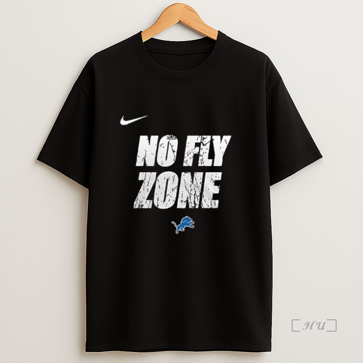 Officials Detroit Lions X Coach Dan Campbell No Fly Zone Logo Double Sided Graphic Premium Shirt Sweatshirt Tee