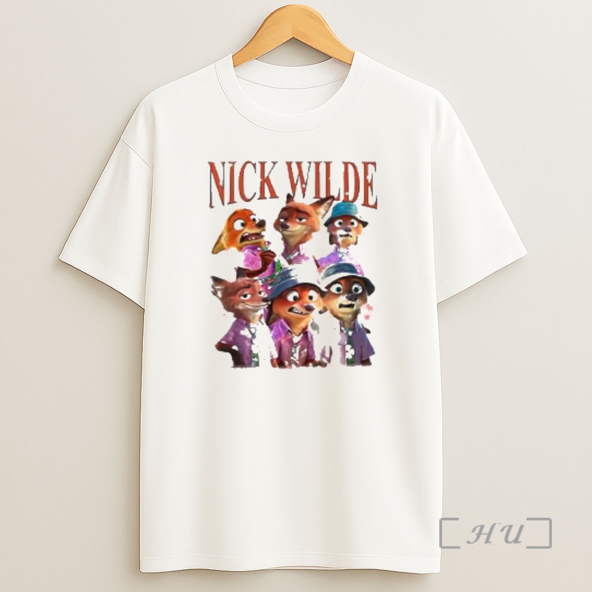 Officials Disney Zootopia Nick Wilde Circle White Premium Shirt Sweatshirt Tee
