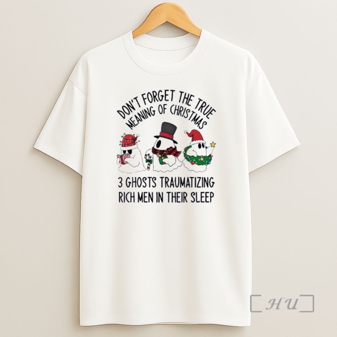 Officials Dont Forget The True Meaning Of Christmas 3 Ghosts Traumatizing Rich Men In Their Sleep Premium Shirt Sweatshirt Tee