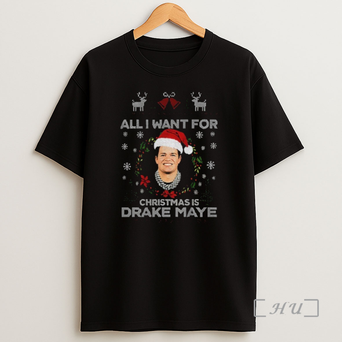 Officials Drake Maye Christmas Smile All I Want For Christmas Is Drake Maye Premium Shirt Sweatshirt Tee