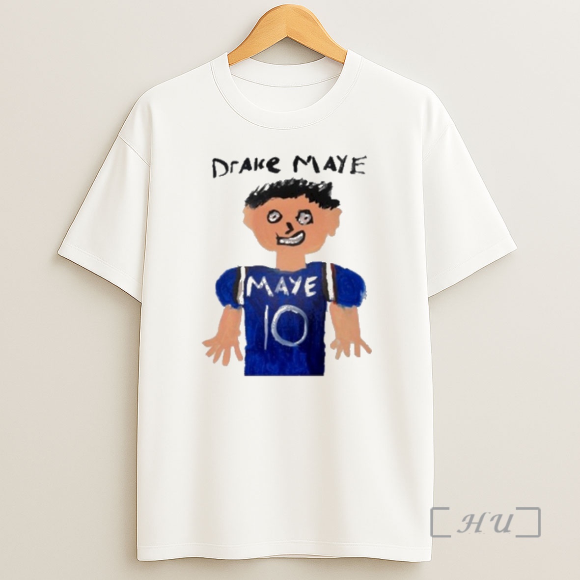Officials Drake Maye Painting White Shirt Sweatshirt Tee