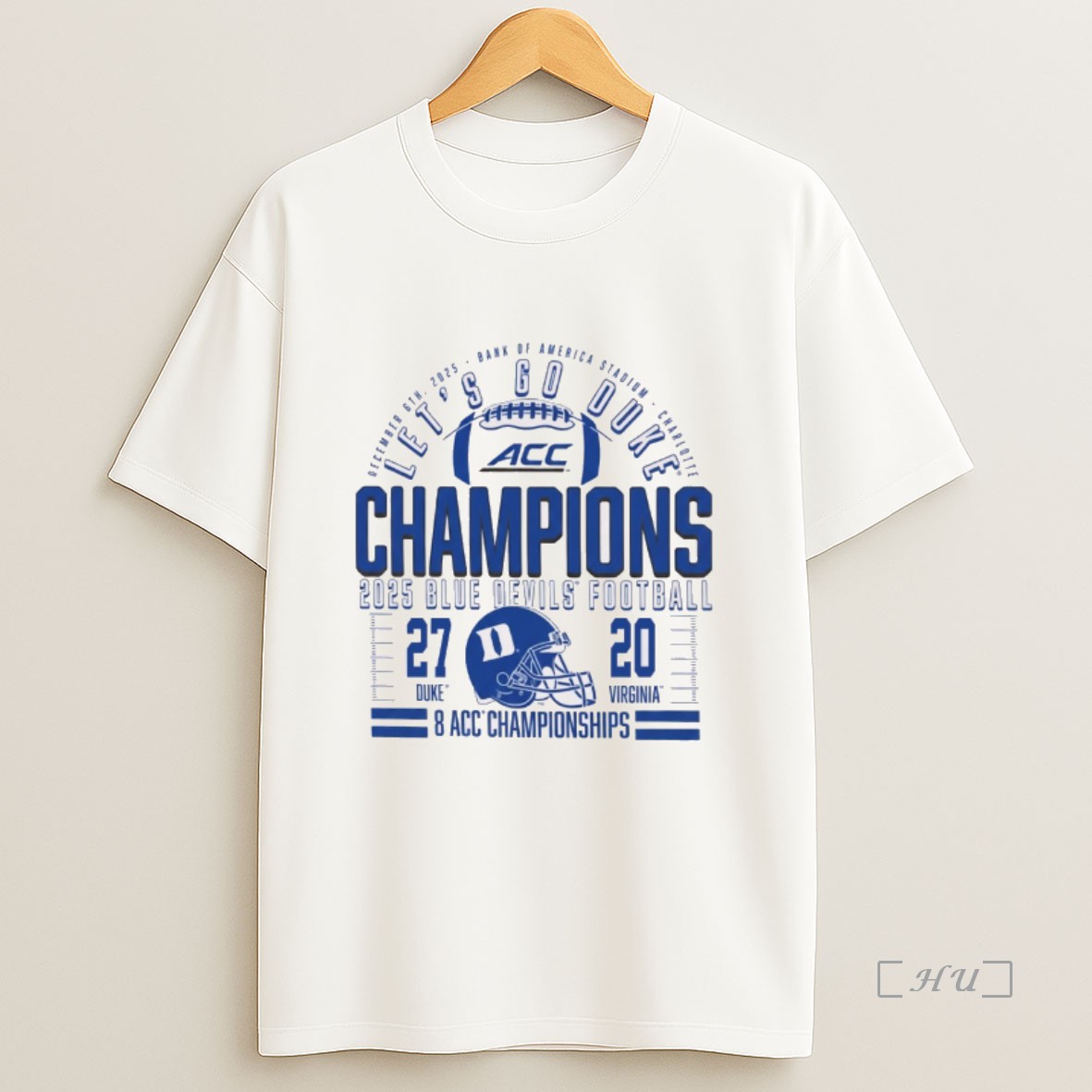 Officials Duke Blue Devils 2025 8 Acc Football Champions Lets Go Duke Score 27 20 Vs Virginia Premium Shirt Sweatshirt Tee