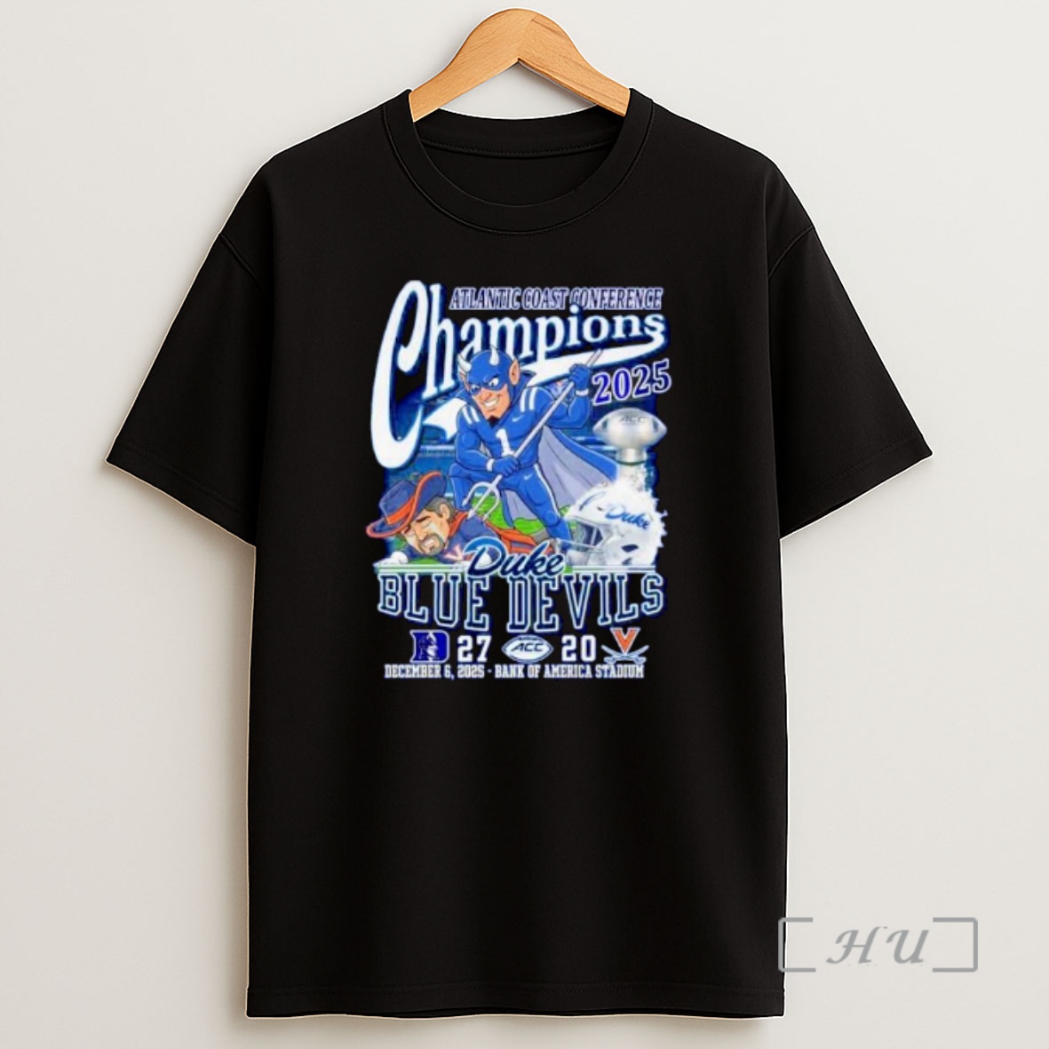 Officials Duke Blue Devils 2025 Atlantic Coast Conference Champions Mascot Ornaments Shirt Sweatshirt Tee