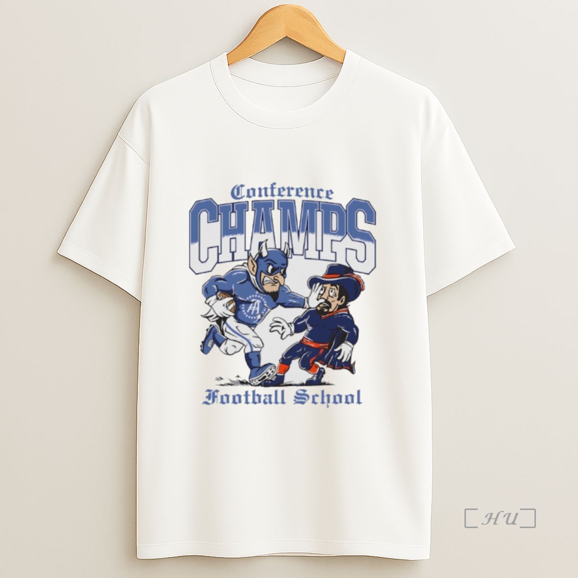 Officials Duke Blue Devils 2025 Conference Champions Football School Stiff Arm Mascot Premium Shirt Sweatshirt Tee