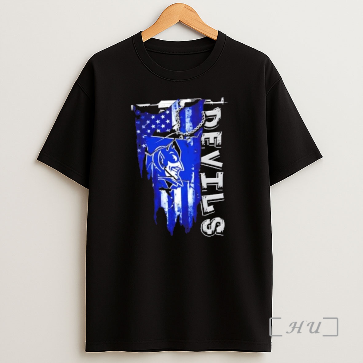 Officials Duke Blue Devils Football Battle Shattered Usa Flag Rip Design Shirt Sweatshirt Tee