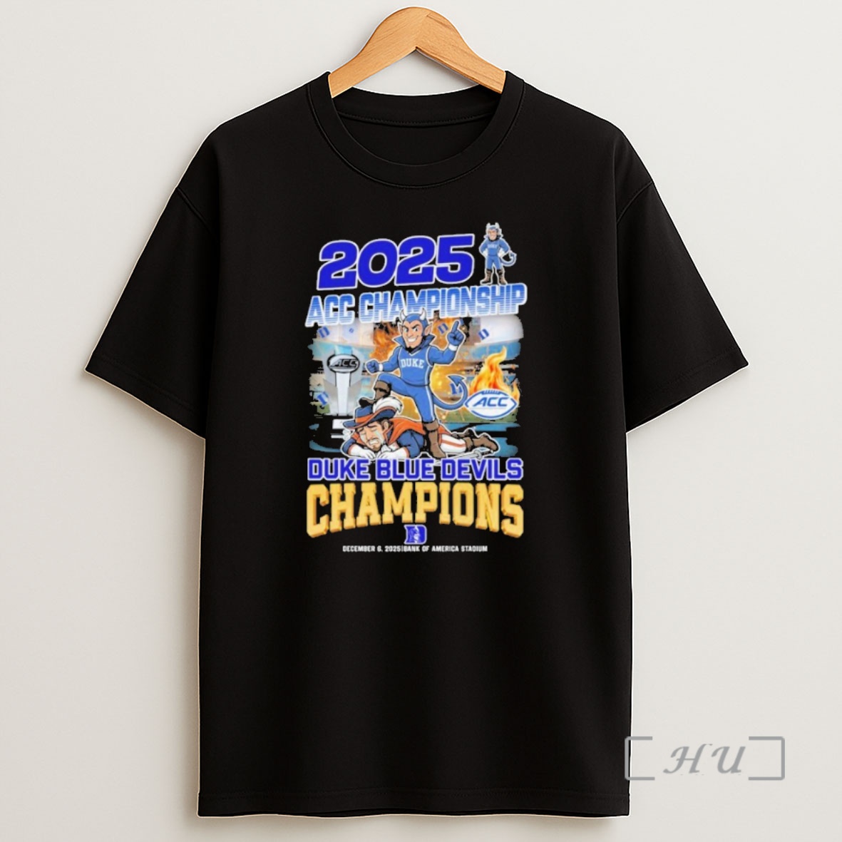 Officials Duke Blue Devils Stomp Virginia Cavaliers 2025 Acc Champions Mascot Shirt Sweatshirt Tee