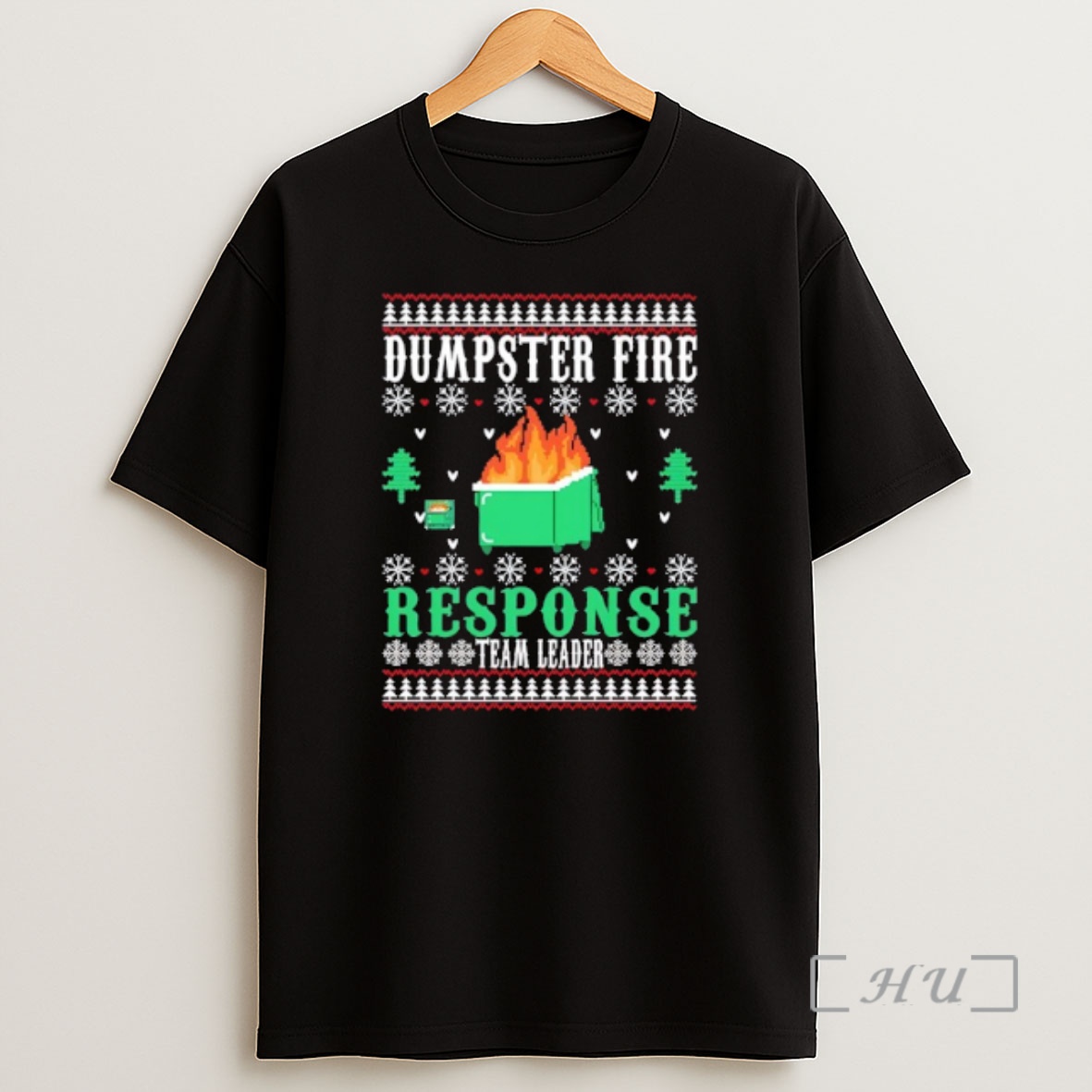 Officials Dumpster Fire Response Team Leader Christmas Ugly Shirt Sweatshirt Tee