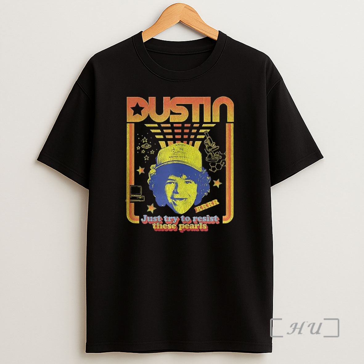 Officials Dustin Henderson Stranger Things Just Try To Resist These Pearls Retro Premium Shirt Sweatshirt Tee
