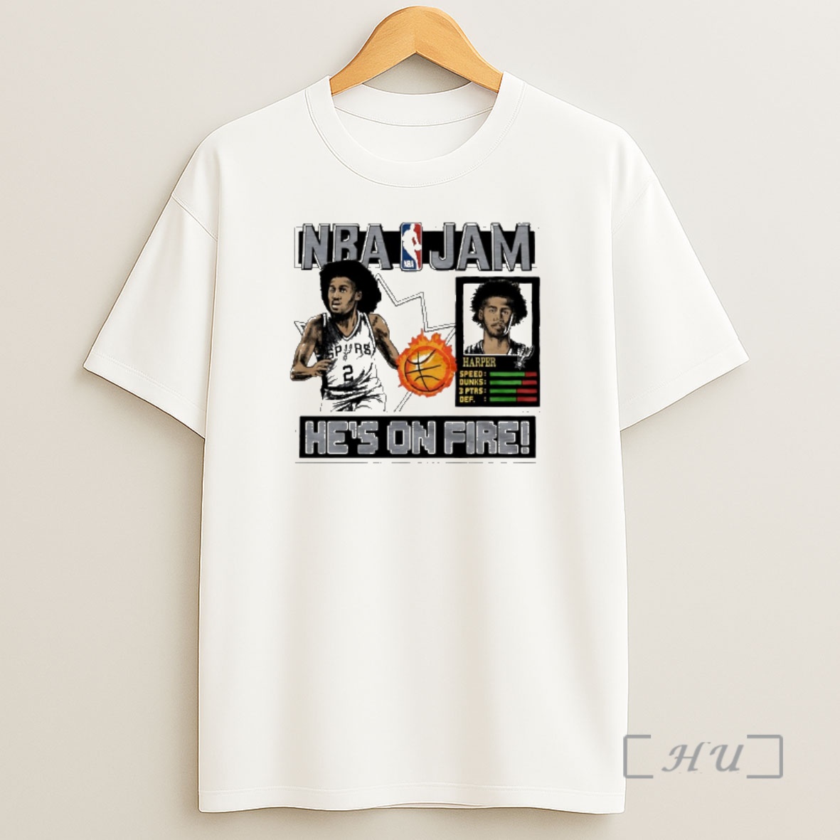 Officials Dylan Harper San Antonio Spurs Nba Jam Hes On Fire Shirt Sweatshirt Tee