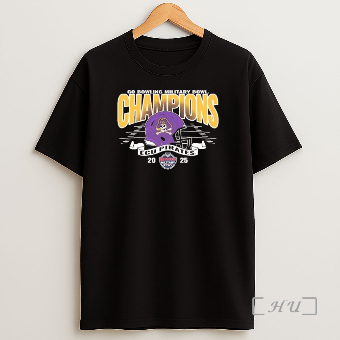 Officials Ecu Pirates 2025 Military Bowl Champions Helmet Shirt Sweatshirt Tee